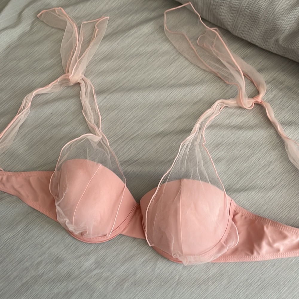 2/$12 SHEIN NWOT Underwire Chiffon Bra - Pink